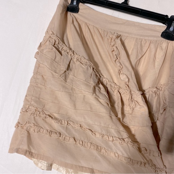 C. Luce Nude Blush Ruffle Mini Skirt M - Picture 11 of 15